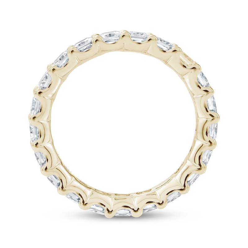 Main Image 3 of Princess-Cut Lab-Grown Diamond Eternity Band 3-3/8 to 4-1/3 ct tw 14K Yellow Gold