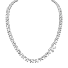 Unspoken Crosslink Necklace 5mm Sterling Silver 17"
