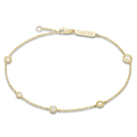 Constellations by Jared Lab-Grown Diamond Cancer Bracelet 1/2 ct tw 10K Yellow Gold 7.5"