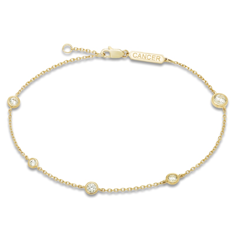 Main Image 1 of Constellations by Jared Lab-Grown Diamond Cancer Bracelet 1/2 ct tw 10K Yellow Gold 7.5"