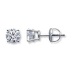 Thumbnail Image 0 of Certified Diamonds 1-1/4 ct tw Round-cut 18K White Gold Earrings (I1/I)