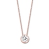 Thumbnail Image 0 of Diamond Solitaire Necklace 1 ct Round Bezel-set 14K Rose Gold