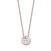 Thumbnail Image 1 of Diamond Solitaire Necklace 1 ct Round Bezel-set 14K Rose Gold