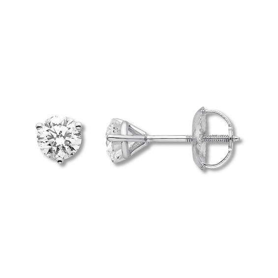 Details about  / 14k White Gold Unisex Diamond Stud Screwback Earrings 1//4 Ct Certified