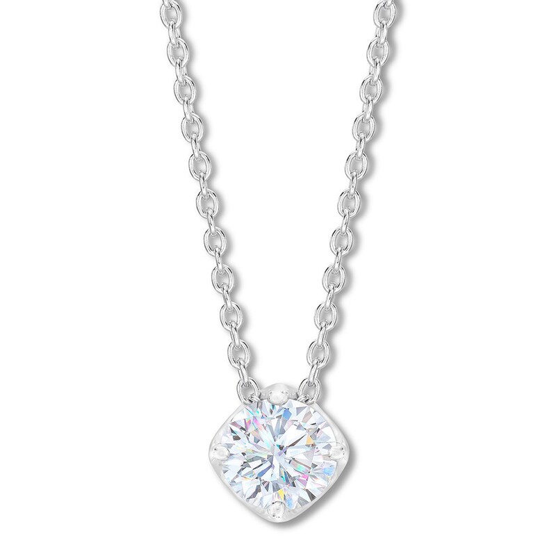 The Leo First Light Diamond Necklace 1 Carat Round 14k White Gold Jared The Leo First Light Diamond Necklace 1 Carat Round 14k White Gold Jared
