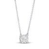 Thumbnail Image 1 of Lab-Created Diamond Solitaire Necklace 1 ct tw Round 14K White Gold (SI2/F)