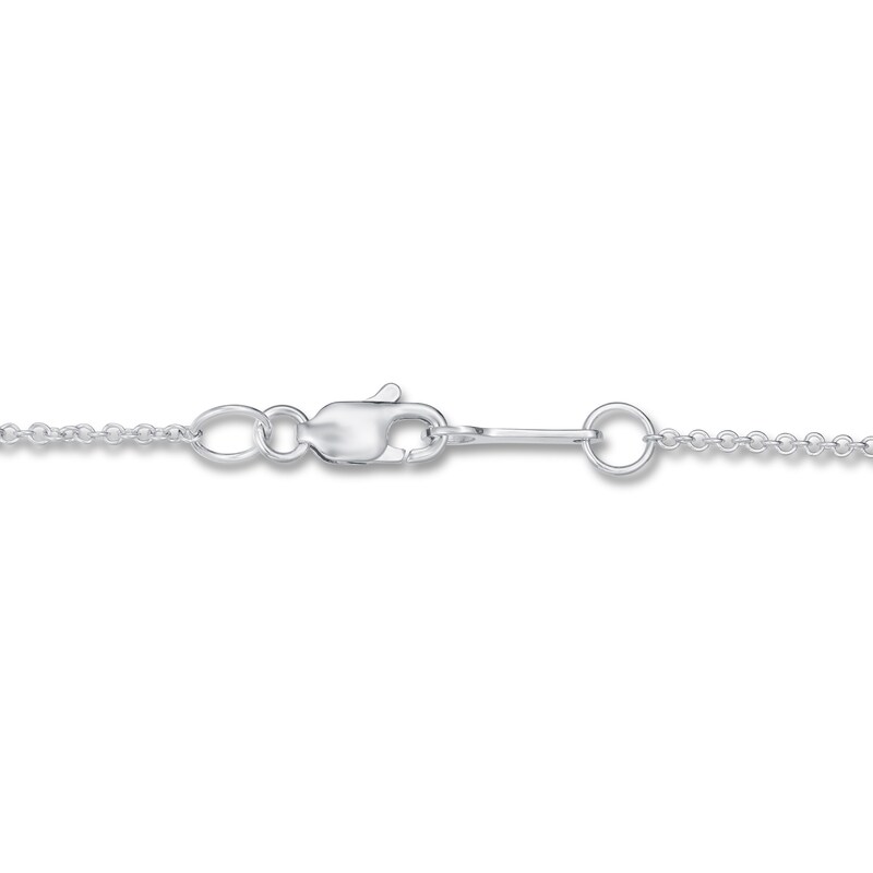 Lab-Created Diamond Solitaire Necklace 1 ct tw Round 14K White Gold (SI2/F)