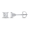 Thumbnail Image 1 of Certified Diamond Solitaire Earrings 1 ct tw Princess 18K White Gold (SI2/I)
