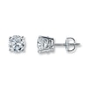 Thumbnail Image 0 of Certified Diamonds 2 ct tw Round-cut 14K White Gold Earrings (I1/I)