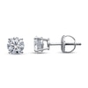 Thumbnail Image 0 of Certified Diamond Solitaire Earrings 1 ct tw Round 14K White Gold (I1/I)