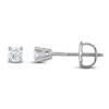 Thumbnail Image 0 of Certified Diamond Solitaire Earrings 1/4 ct tw Round 14K White Gold (I1/I)