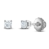 Thumbnail Image 2 of Certified Diamond Solitaire Earrings 1/4 ct tw Round 14K White Gold (I1/I)