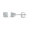 Thumbnail Image 1 of Certified Diamond Solitaire Earrings 1/2 ct tw Round 14K White Gold (I1/I)