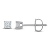 Thumbnail Image 1 of Certified Diamond Solitaire Earrings 1/4 ct tw Princess 14K White Gold (I1/I)