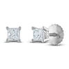 Thumbnail Image 1 of Certified Diamond Solitaire Earrings 1/3 ct tw Princess 14K White Gold (I1/I)