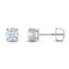 Thumbnail Image 1 of Certified Diamond Solitaire Earrings 1-1/4 ct tw Round 14K White Gold (I1/I)
