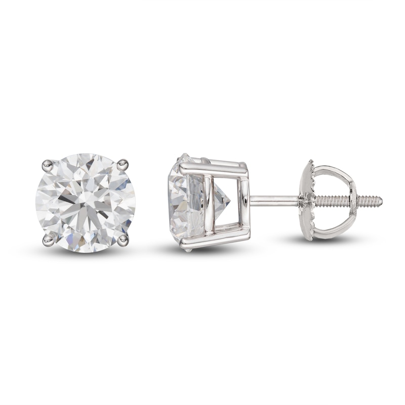Lab-Created Diamond Earrings 3 ct tw Round 14K White Gold (SI2/F)