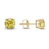 Thumbnail Image 1 of Yellow Lab-Created Diamond Earrings 2 ct tw Round 14K Yellow Gold