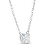 Lab-Created Diamond Solitaire Necklace 1/2 ct tw Round 14K White Gold 19" (SI2/F)