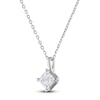 Thumbnail Image 1 of Diamond Solitaire Necklace 1/2 ct tw Princess 14K White Gold (I2/I)