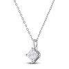 Thumbnail Image 1 of Diamond Solitaire Necklace 1/2 ct tw Princess 14K White Gold (I2/I)