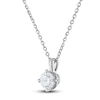 Thumbnail Image 2 of Diamond Solitaire Necklace 1/4 ct tw Round 14K White Gold (I2/I)