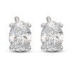 Thumbnail Image 0 of Lab-Created Diamond Solitaire Stud Earrings 1 ct tw Oval 14K White Gold (SI2/F)
