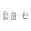 Thumbnail Image 1 of Lab-Created Diamond Solitaire Stud Earrings 1 ct tw Oval 14K White Gold (SI2/F)