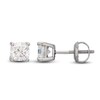 Thumbnail Image 1 of Lab-Created Diamond Solitaire Stud Earrings 1 ct tw Cushion 14K White Gold (SI2/F)