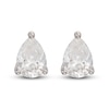 Thumbnail Image 0 of Lab-Created Diamond Solitaire Stud Earrings 1 ct tw Pear-shaped 14K White Gold (SI2/F)