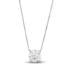Thumbnail Image 0 of Lab-Created Diamond Solitaire Necklace 4 ct tw Round 14K White Gold 19" (SI2/F)