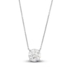 Thumbnail Image 1 of Lab-Grown Diamond Solitaire Necklace 4 ct tw Round 14K White Gold 19" (SI2/F)