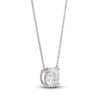 Thumbnail Image 1 of Lab-Created Diamond Solitaire Necklace 4 ct tw Round 14K White Gold 19" (SI2/F)
