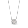 Thumbnail Image 2 of Lab-Created Diamond Solitaire Necklace 4 ct tw Round 14K White Gold 19" (SI2/F)