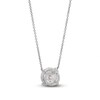 Thumbnail Image 2 of Lab-Created Diamond Solitaire Necklace 4 ct tw Round 14K White Gold 19" (SI2/F)