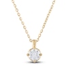 Thumbnail Image 0 of Diamond Solitaire Necklace 1/2 ct tw Round 14K Yellow Gold (I2/I)