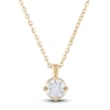 Thumbnail Image 1 of Diamond Solitaire Necklace 1/2 ct tw Round 14K Yellow Gold (I2/I)