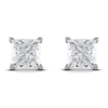 Thumbnail Image 0 of Certified Diamond Solitaire Stud Earrings 3/4 ct tw Princess 18K White Gold (SI2/I)