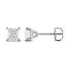 Thumbnail Image 1 of Certified Diamond Solitaire Stud Earrings 3/4 ct tw Princess 18K White Gold (SI2/I)