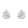 Thumbnail Image 1 of Certified Diamond Solitaire Earrings 1/4 ct tw Round 18K White Gold (SI2/I)