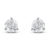 Thumbnail Image 2 of Certified Diamond Solitaire Earrings 1/4 ct tw Round 18K White Gold (SI2/I)