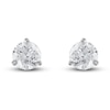 Thumbnail Image 1 of Certified Diamond Stud Earrings 1/2 ct tw Round 18K White Gold (SI2/I)