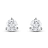 Thumbnail Image 1 of Certified Diamond Solitaire Earrings 1 ct tw Round 18K White Gold (SI2/I)