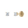 Thumbnail Image 1 of Certified Diamond Solitaire Stud Earrings 1/4 ct tw Round 14K Yellow Gold (I1/I)