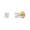 Thumbnail Image 1 of Certified Diamond Solitaire Stud Earrings 1 ct tw Round 14K Yellow Gold (I1/I)