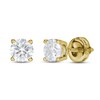 Thumbnail Image 0 of Lab-Created Diamond Solitaire Stud Earrings 3/4 ct tw Round 14K Yellow Gold (SI2/F)