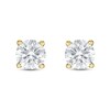 Thumbnail Image 1 of Lab-Created Diamond Solitaire Stud Earrings 3/4 ct tw Round 14K Yellow Gold (SI2/F)