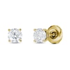 Thumbnail Image 0 of Lab-Created Diamond Solitaire Stud Earrings 1/2 ct tw Round 14K Yellow Gold (SI2/F)