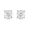 Thumbnail Image 1 of Lab-Created Diamond Solitaire Stud Earrings 1/2 ct tw Round 14K Yellow Gold (SI2/F)