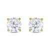 Thumbnail Image 1 of Lab-Created Diamond Solitaire Stud Earrings 1/2 ct tw Round 14K Yellow Gold (SI2/F)